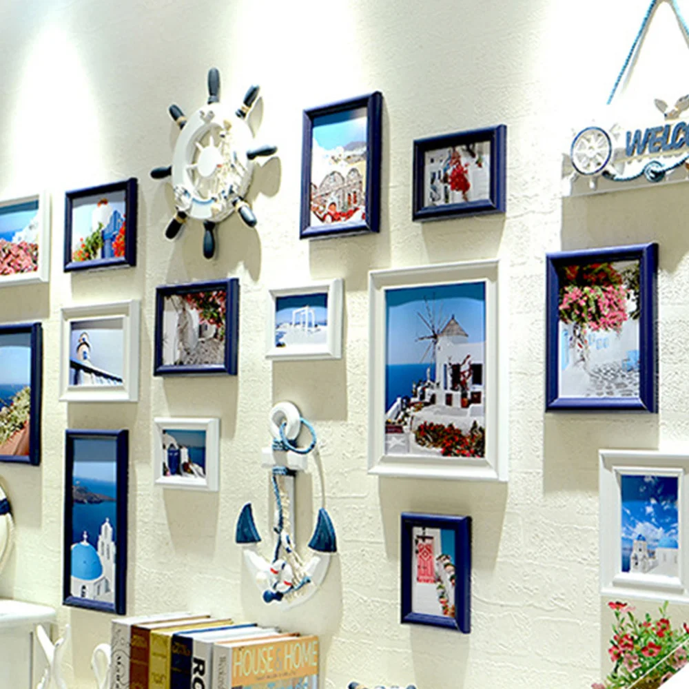 

1 Box 45CM Boat Rudder Nautical Wooden Mediterranean Style Beach Shipping Steering Wheel Wall Decor for Living Room Decoration