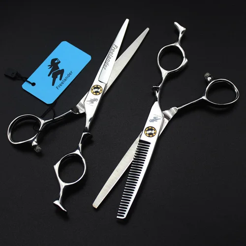 set " JP нержавеющий подшипник ножницы с винтом Профессиональный грумминг Ножницы Прямые Ножницы истончение ножницы, салон ножницы набор - Цвет: set