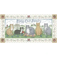 our family of kittens patterns cross stitch 11ct 14ct 18ct diy chinese cross stitch kits embroidery needlework sets home decor
