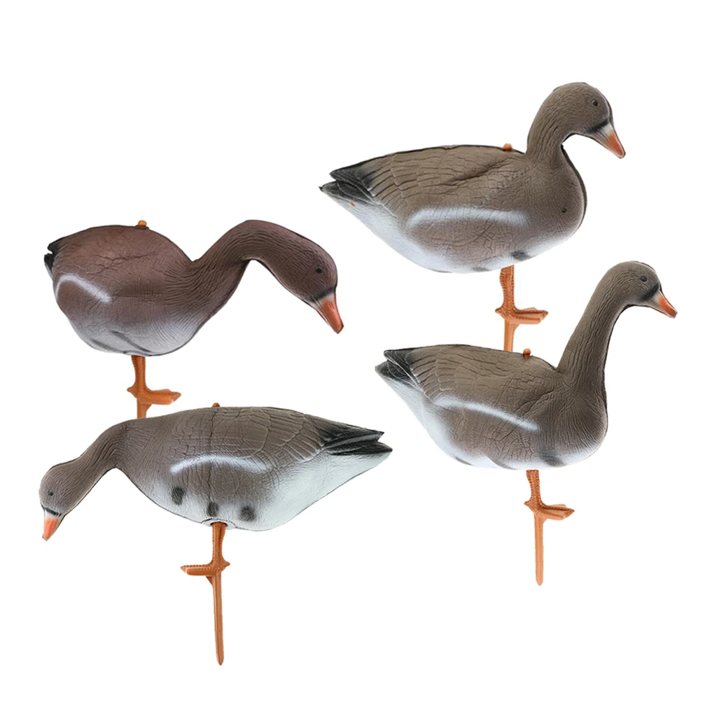4Pcs Realistic Goose Hunting Decoy Turkey Crow Decoys Garden Decor Sentries | Спорт и развлечения