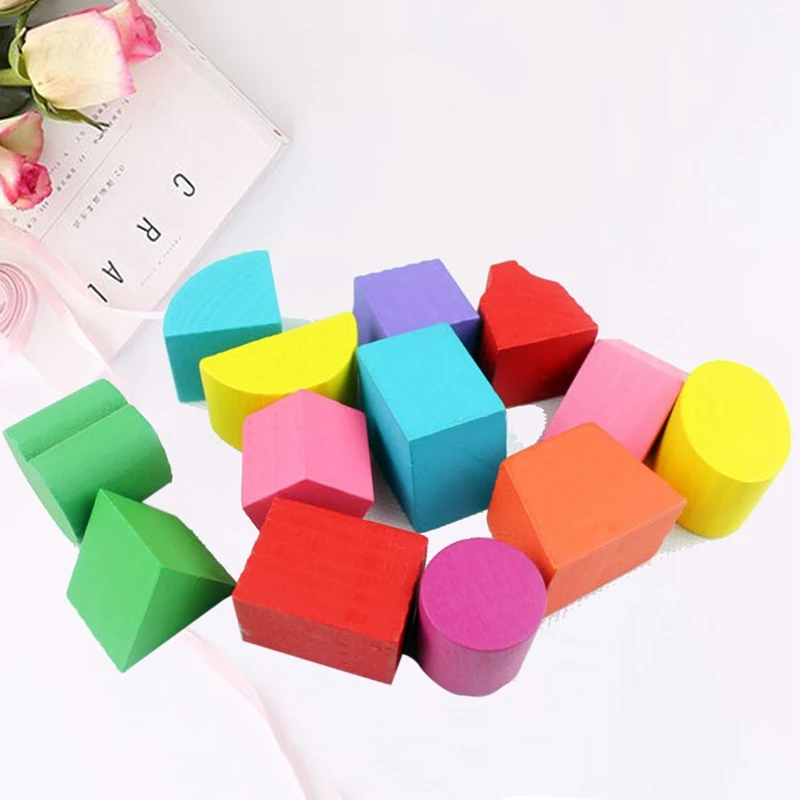 Rompecabezas 3D de madera para ni&ntilde;os, juguetes de aprendizaje, Caja de Inteligencia de 13 agujeros, forma geom&eacute;trica, juego de bloques de construcci&oacute;n de geometr&iacute;a, juego de costura cognitiva-5