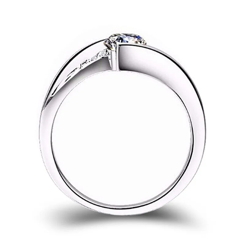 

Niedliche Weibliche Kleine Runde Zirkon Stein Ring Vintage Silber Farbe Hochzeit Schmuck Versprechen Kristall Verlobung Ringe