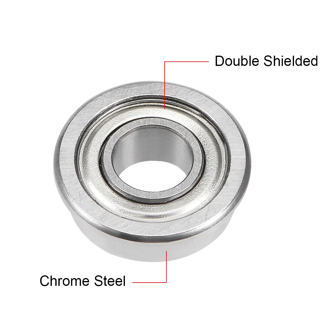 

uxcell F686ZZ Flange Ball Bearing 6x13x5mm Shielded Chrome Bearings (Z2 Lever)