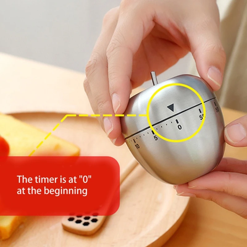 

Household Kitchen Timer Mechanical Counters Stainless Steel Clock For Cooking Timer Baking Time Kitchen Decorations Home