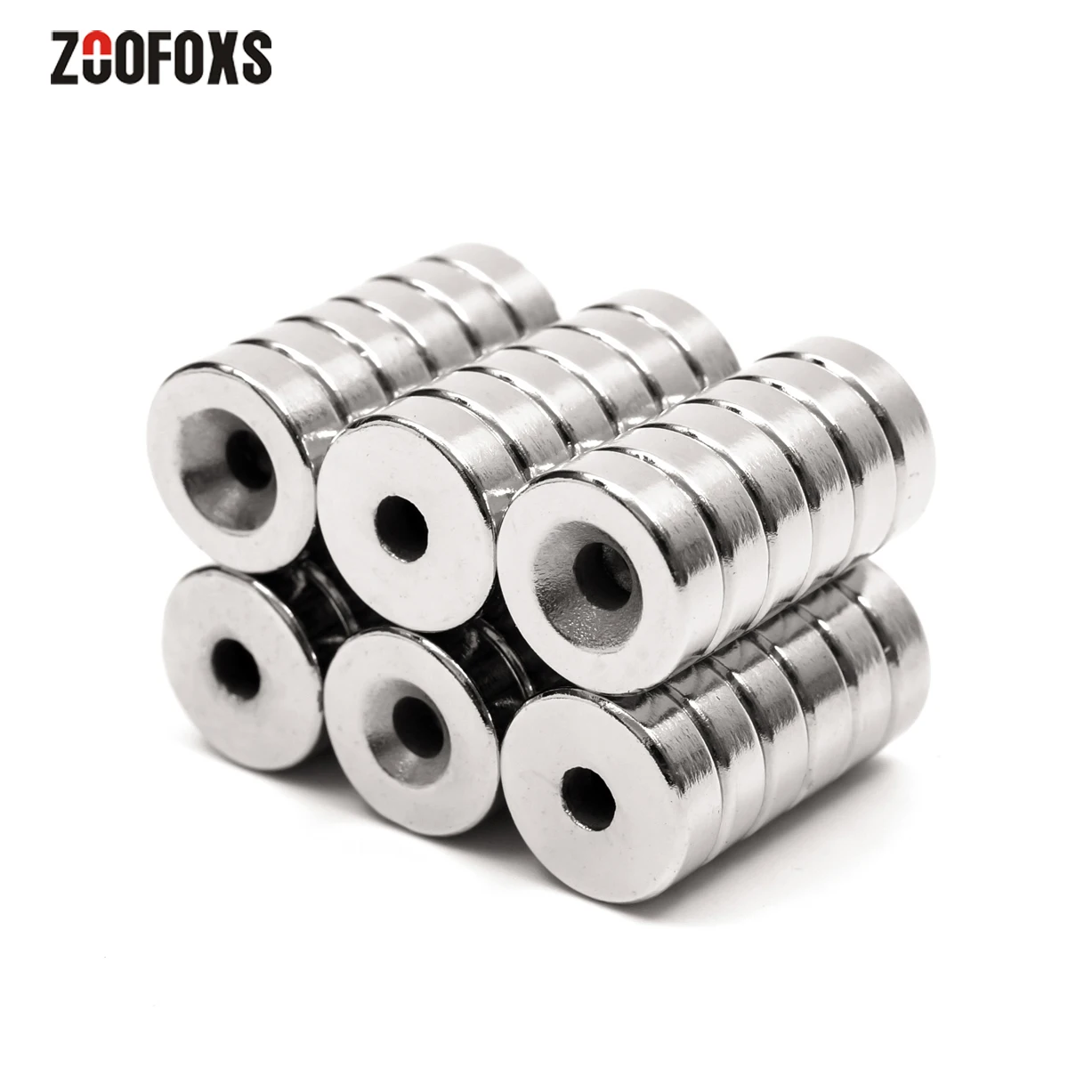 ZOOFOXS 3 шт. 15x5 мм отверстие 4 мм маленький круглый потайной неодимовый магнит постоянный сильный редкоземельные магниты 15*5-4 мм
