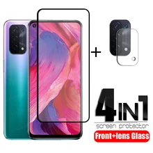 4-in-1 For OPPO A54 5G Glass For OPPO A54 5G Tempered Glass HD Phone Film Protective Screen Protector For OPPO A54 5G Lens Glass