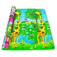 waterproof toddler carpet double side fruit letters cartoon pattern printed soft floor surface for baby happy farm climbing mats