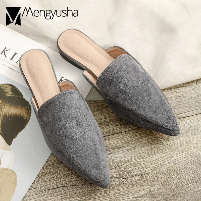 2020 размера плюс 41/42 шлёпанцы для женщин женская обувь из матовой кожи Женская без