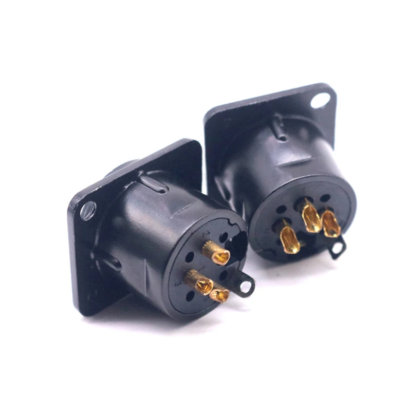 2 шт латунная позолоченная штепсельная вилка hi end XLR 3 контактная шасси для