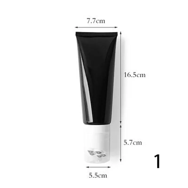 200 мл черные/белые мягкие тюбики многоразового использования для выдавливания