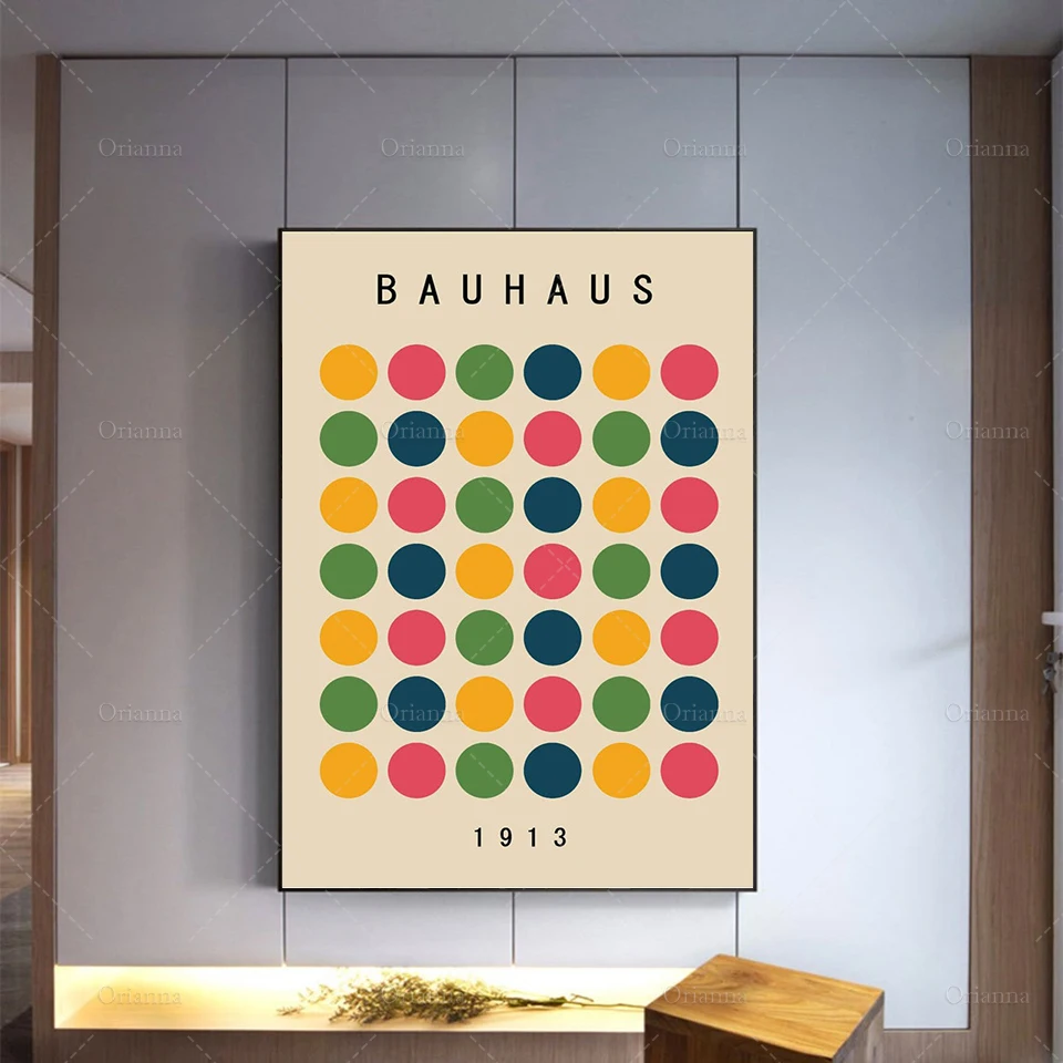 

Bauhaus Art Exhibition Poster, Bauhaus Exhibition Print, Digital Art Print, Wall Art Modern Home Decor Posters,Modular Pictures