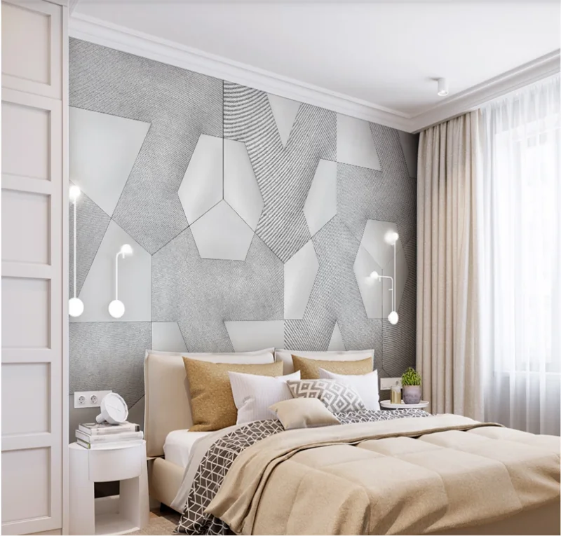 Пользовательские обои 3D фото трехмерные свежие и простые геометрические фоны