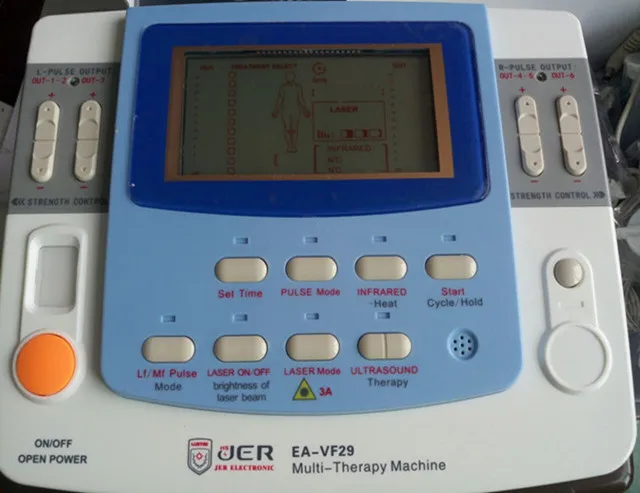 Низкочастотная 9 каналов мульти физиотерапия ультразвуковая терапия tens ems машина с лазером, нагревом, e-cup EA-F29