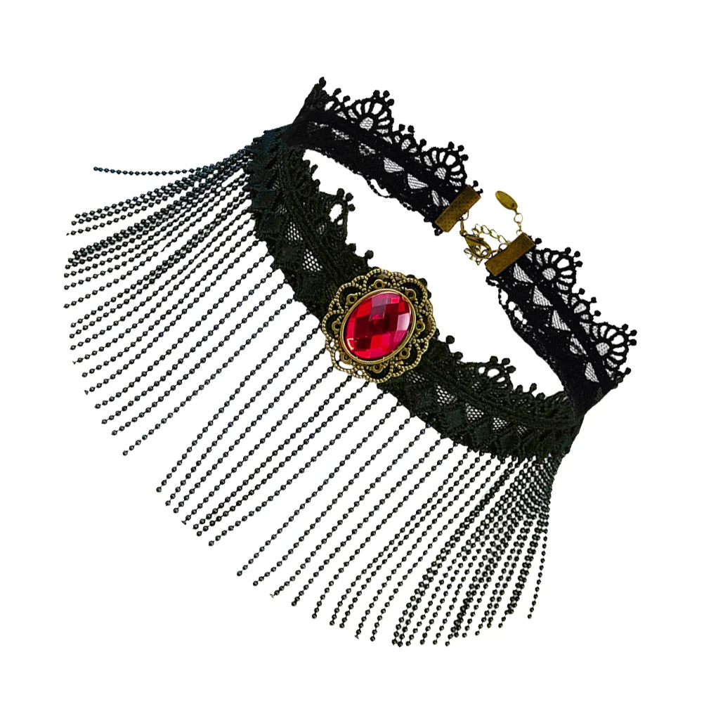 

1pc Decorative Neck Chain Punk Style Jewelry Collar Necklace for Decor