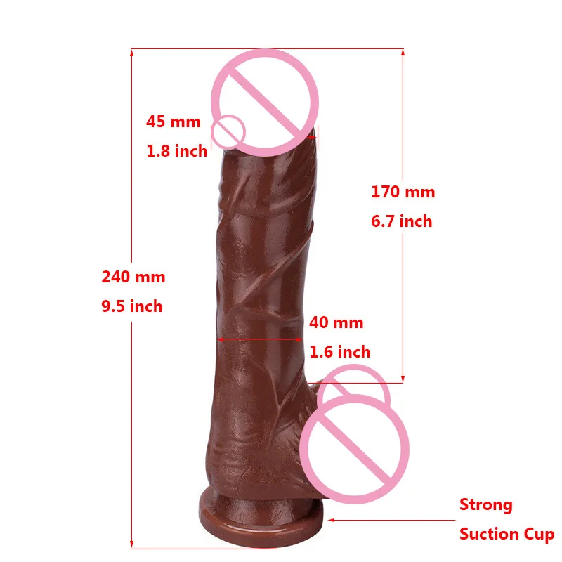 Эротические 9 5 дюймов огромный дилдо жуткая Реалистичная силиконовая страпон