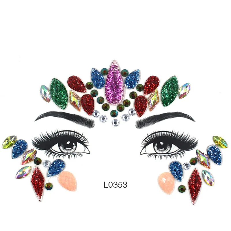 Искусственная татуировка блестящие украшения тату наклейка женская мода лицо