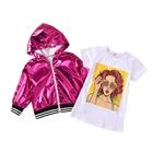 Citgeett, Новая Весенняя коллекция, одежда для девочек, осенняя одежда, пальто на молнии, куртка + прямые платья с рисунками героев мультфильмов, комплект из 2 предметов, От 0 до 8 лет