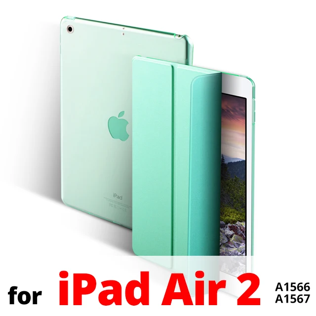 Чехол для iPad 9,7 6th 5th Generation чехол Тонкий Магнитный Флип-Стенд PU кожаный смарт-чехол для iPad Air 1 2 Funda Coque - Цвет: Mint Green-iPad Air2
