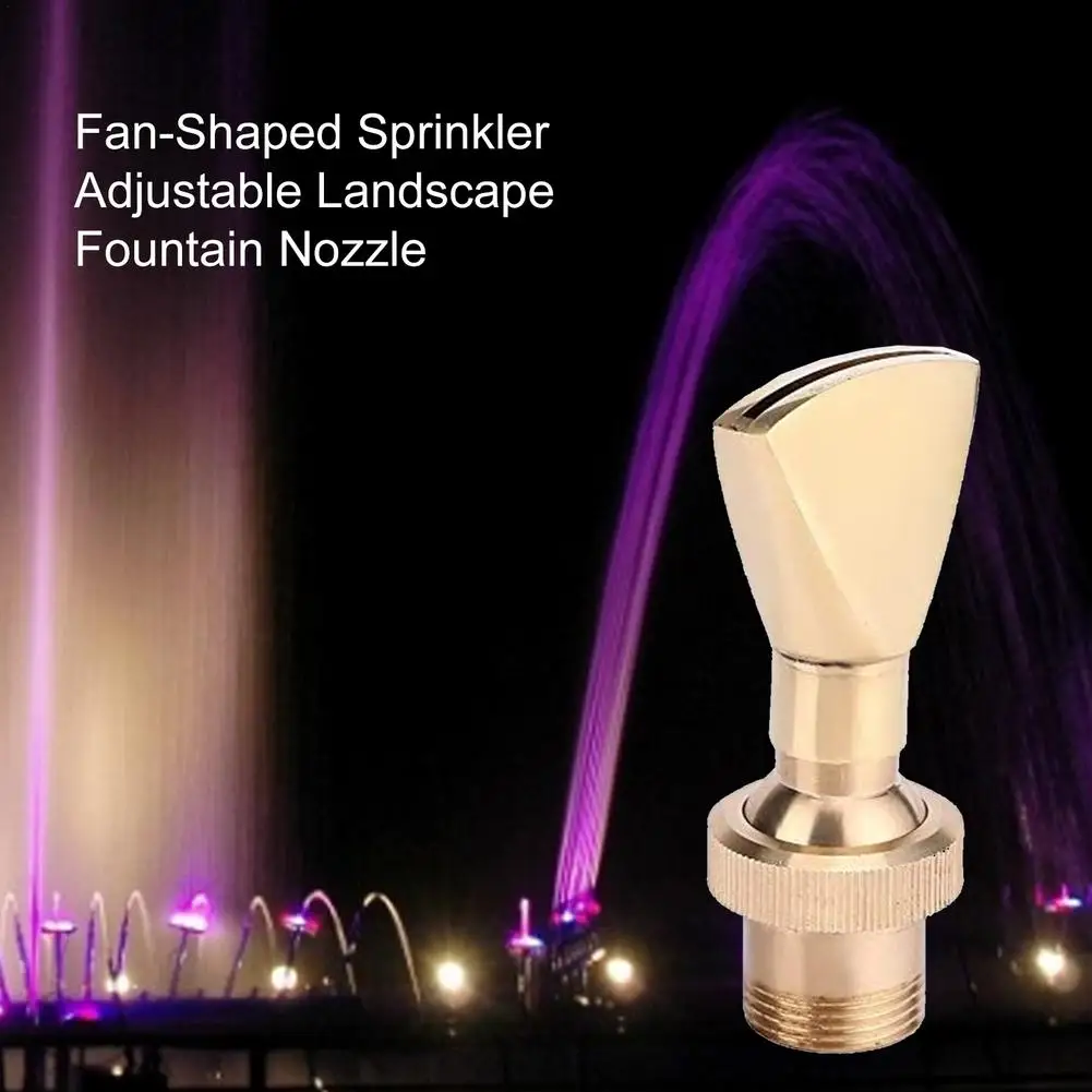 

Fan-Shaped Misting Nozzle Brass Atomizing Spray Fitting Nebulizer Hose Connector Water Sprinkler Adjustable for Garden Lawn G1/2