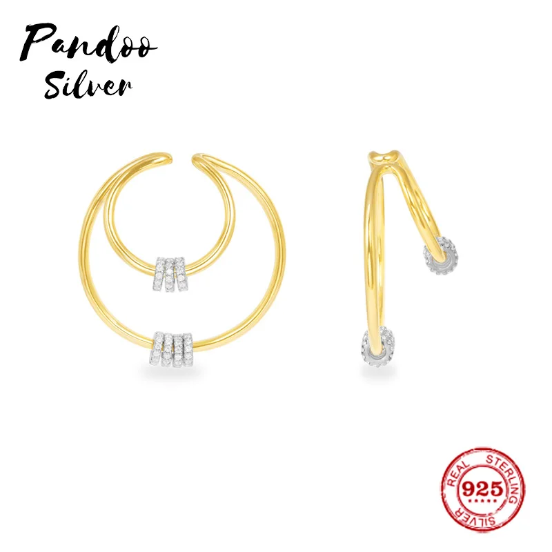 Pandoo модный шарм из стерлингового серебра Оригинал 1:1 копия одиночные двойные