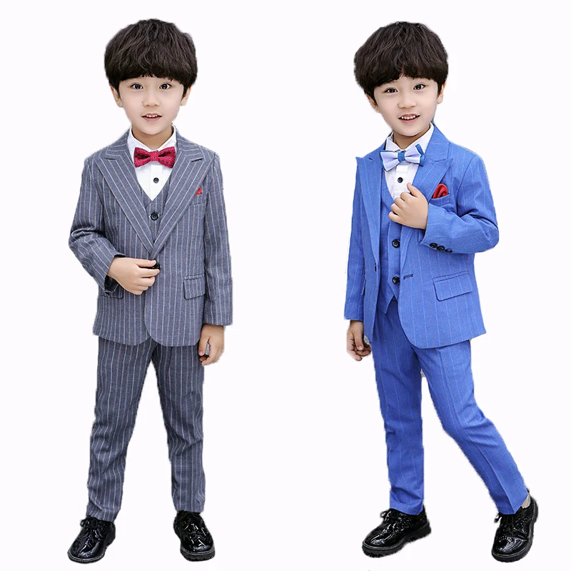

Formal Flower Boys Suits Set Kids Wedding Party Costume Children Blazer Jacket Vest Pants Outfits Children Prom Ceremony Tuxedo