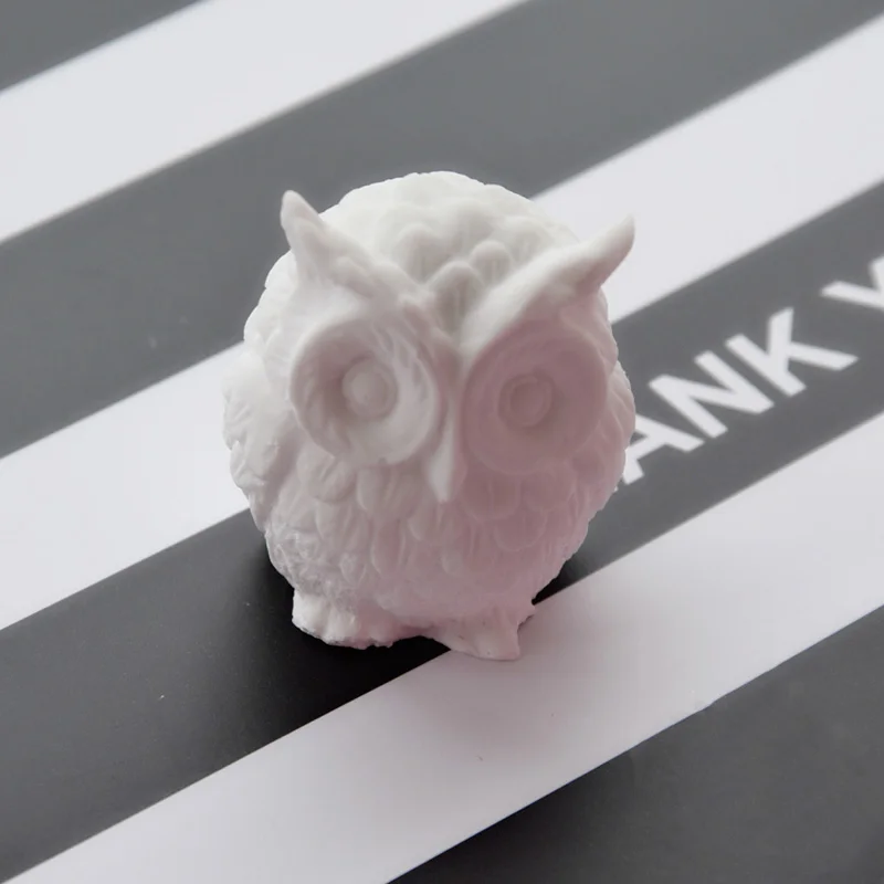 3D Сова ароматическая форма для свечей силиконовая торта съедобная безопасная