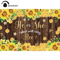 allenjoy 1st birthday background gender reveal he or she what will baby bee wooden sunflower honey shower backdrop photography