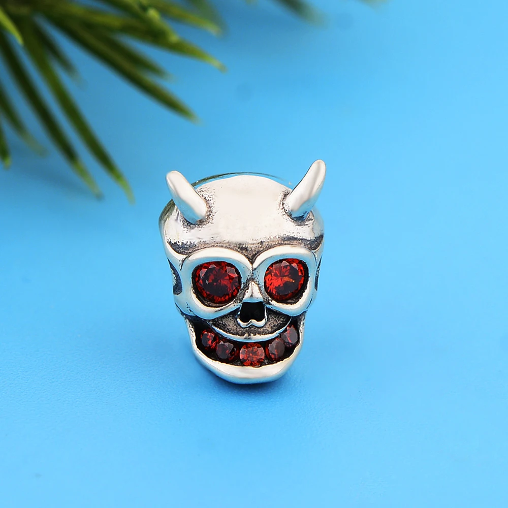 

Big Eyes Skull Charms For Original Snake Bracelet Authentic Jewelry Making 925 Sterling Silver Halloween Beads Women Berloque
