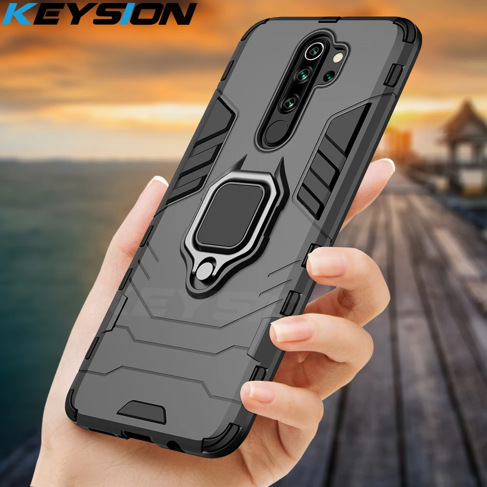 Ударопрочный чехол KEYSION для Redmi Note 8 Pro 8A 7 7A 7S K20 магнитный держатель задняя крышка