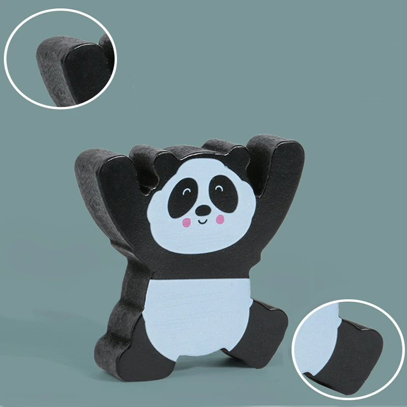 Милая панда складные блоки деревянная балансирующая игра игрушка для детей