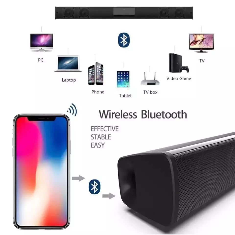 ТВ-саундбар динамик для компьютера домашнего кинотеатра Bluetooth-динамик s-бас