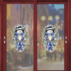 Новинка 2021, Рождественская Наклейка на окно, Санта-Клаус, снеговик, украшение, настенная наклейка, ПВХ наклейка, Декор для дома, рождевечерние, зеркальные наклейки