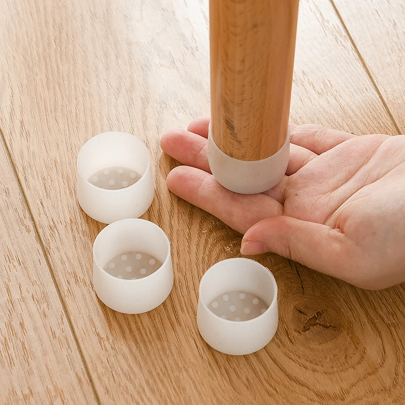 Силиконовые чехлы на ножки стула прозрачные Нескользящие защитные накладки