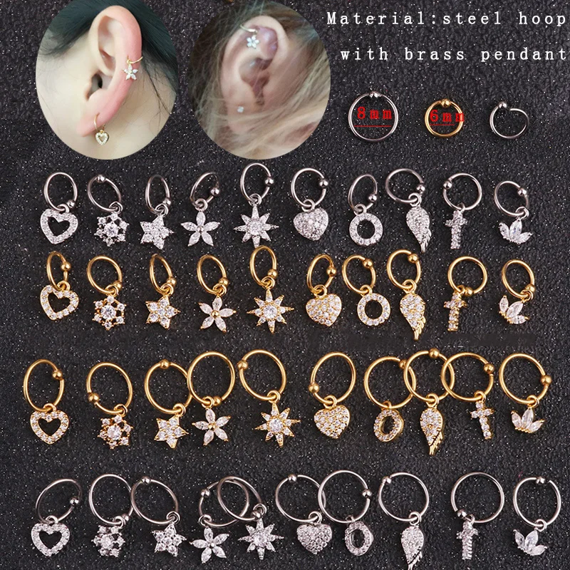 Модная подвеска из нержавеющей стали с фианитом и драгоценным камнем подвесное