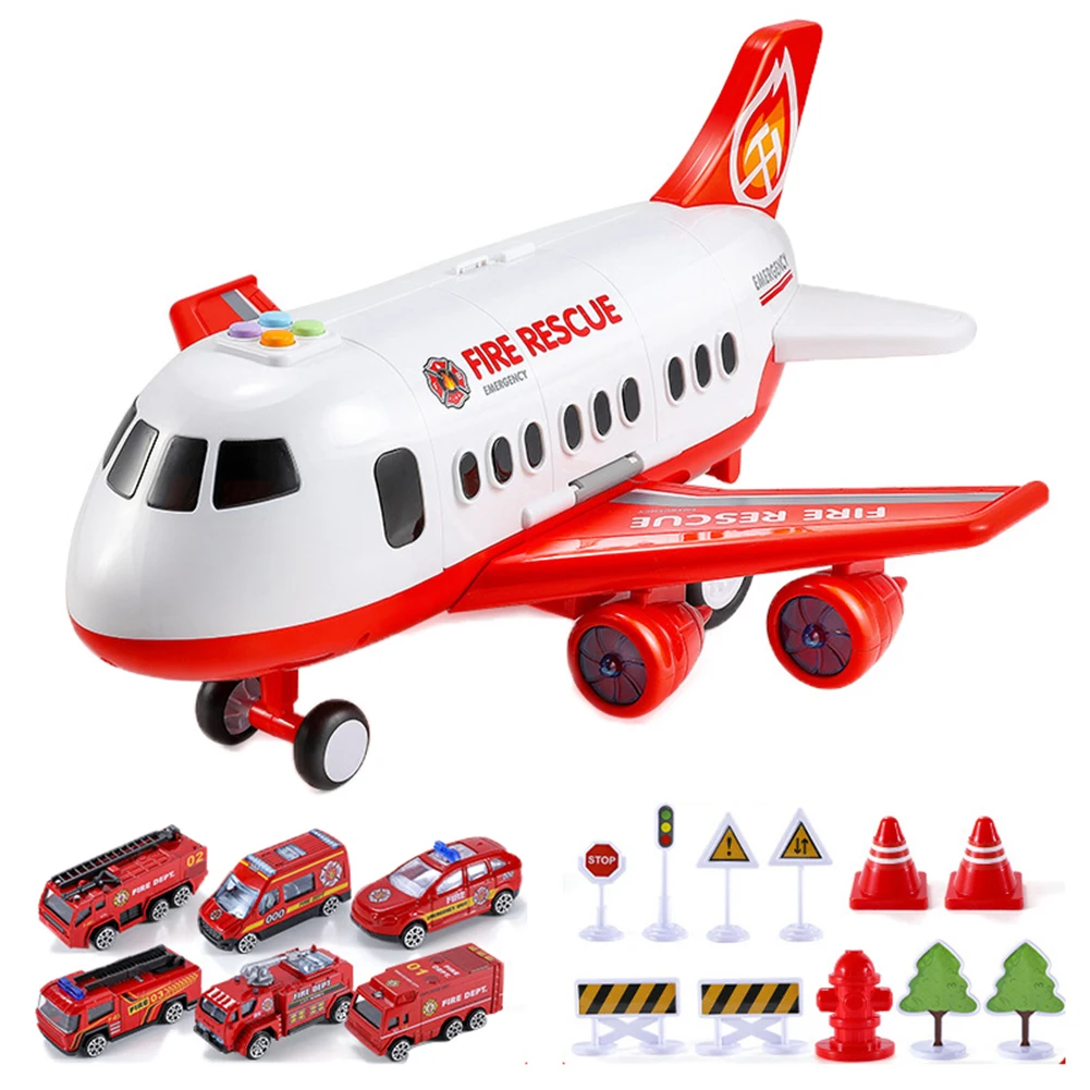 

Toy Aircraft Music Storys Simulation Track Inertia Kids Toy Aircraft LED Storage Passenger Plane Airliner Toy Car