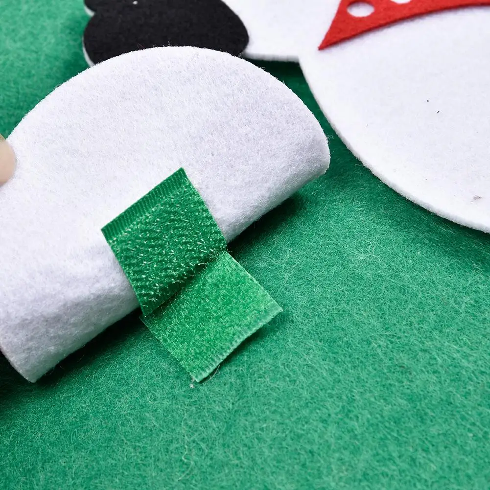 Дети DIY войлочная Рождественская елка с орнаментами детские новогодние подарки для рождественской елки украшения двери настенные подвесные украшения