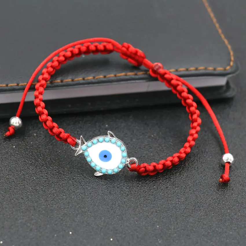 Из горного хрусталя браслет Lucky красная веревочная нить браслеты с брелоками для