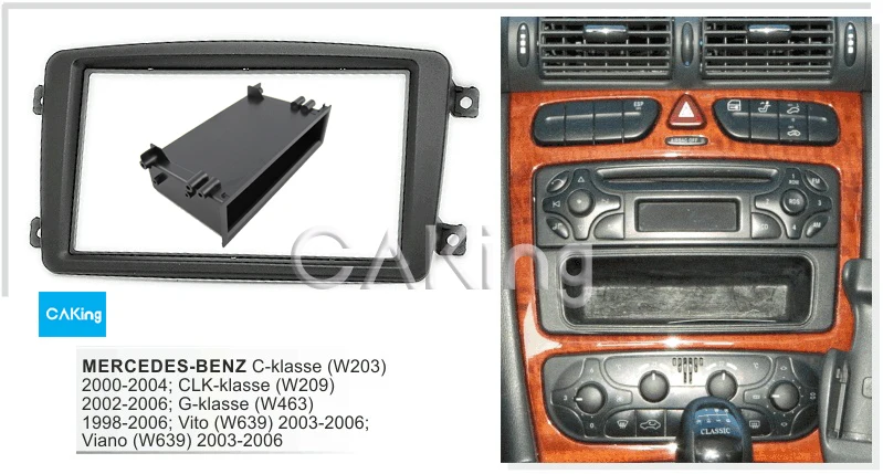 Автомобильная панель Fascia Для магнитолы MERCEDES BENZ C klассе (W203)CLK (W209)G (W463)Viano (W639)Vito (W639)