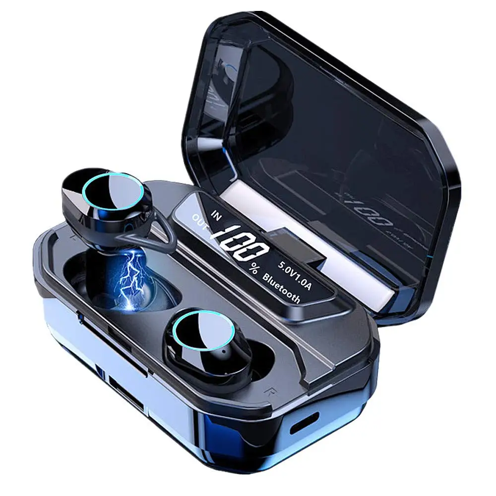 G02 наушники вкладыши TWS с 5 0 Bluetooth 9D стерео IPX7 Водонепроницаемый Беспроводной