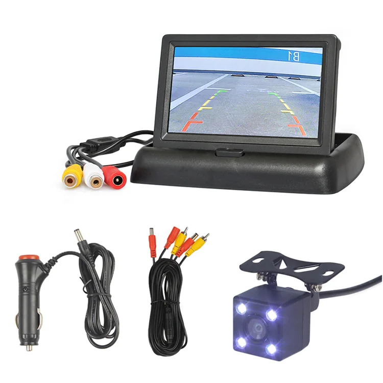 400 Diykit, беспроводной 4,3 дюймовый складной автомобильный монитор ночного видения резервная камера заднего вида Автомобильная камера заднего вида - Название цвета: 400