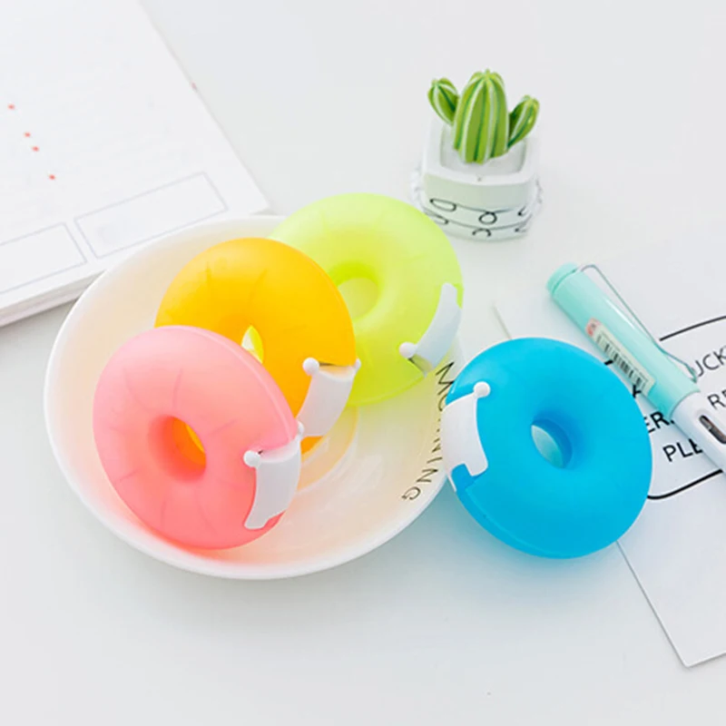 Invisible Tape Cutter Cartoon Dispenser Korea Portable Donut Holder Stationery With Small Inside | Канцтовары для офиса и дома
