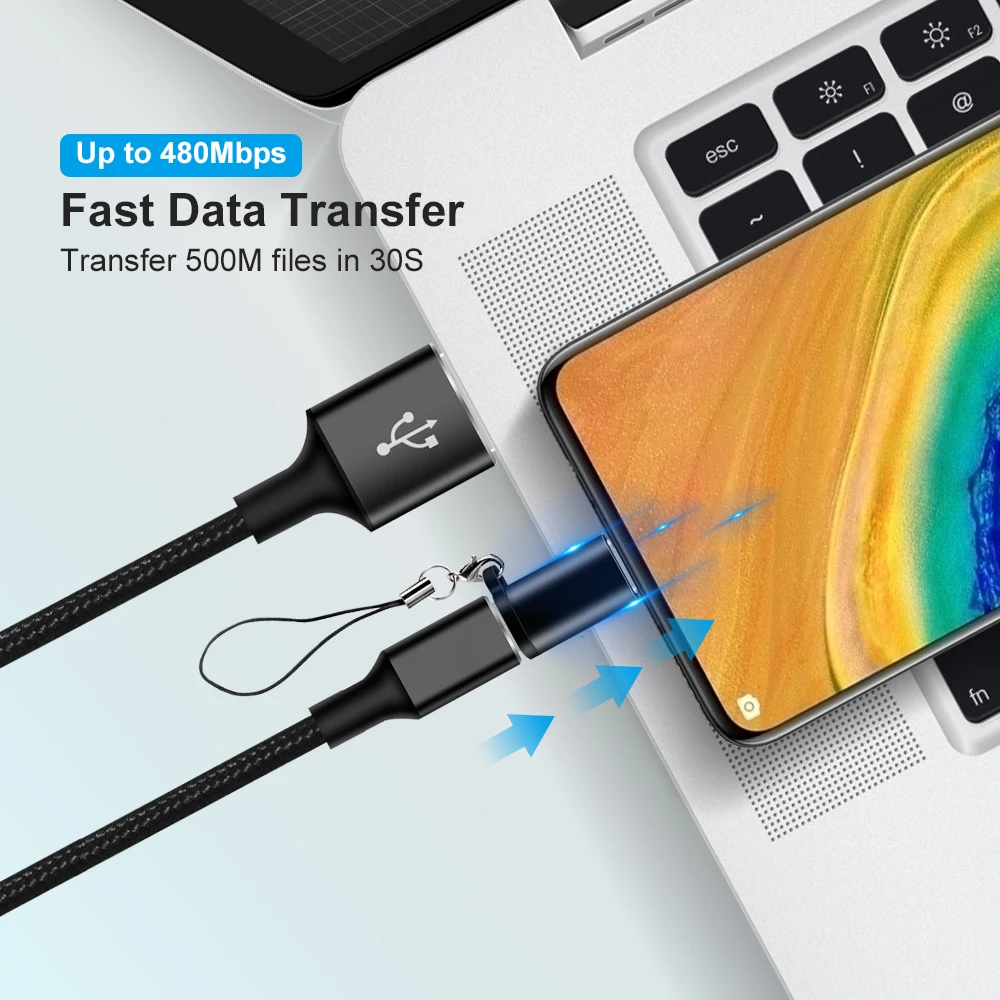 Адаптер Micro USB на Type C OTG для Xiaomi Mi Note 10 Redmi Huawei P30 Honor Oneplus 7T One Plus 7 Pro Samsung Galaxy конвертер