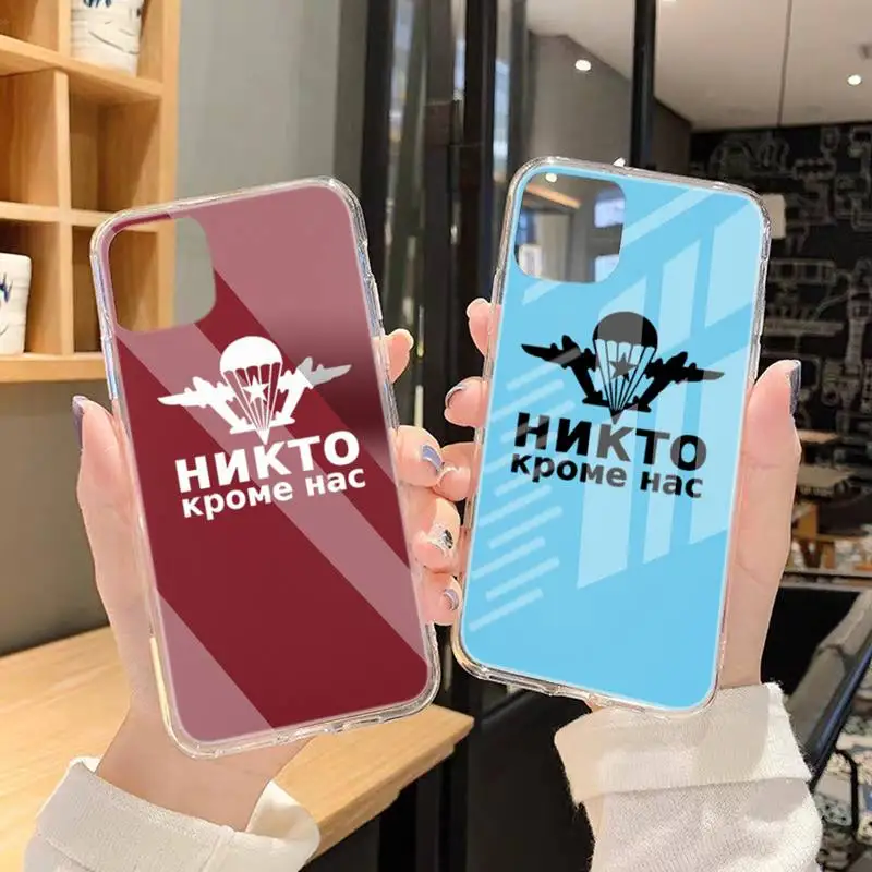 

Russia Airborne Soft Phone Case Transparent Case For Iphone 6 6s 7 8 Plus XR X XS 11 12 Pro Max