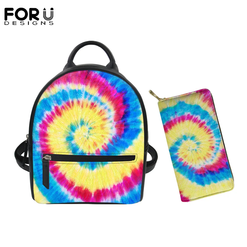 

Модные сумки для монет FORUDESIGNS для телефона, кошелек для денег, 2 шт., красивые женские сумки с краской для галстука для девочек, дорожные сумки...