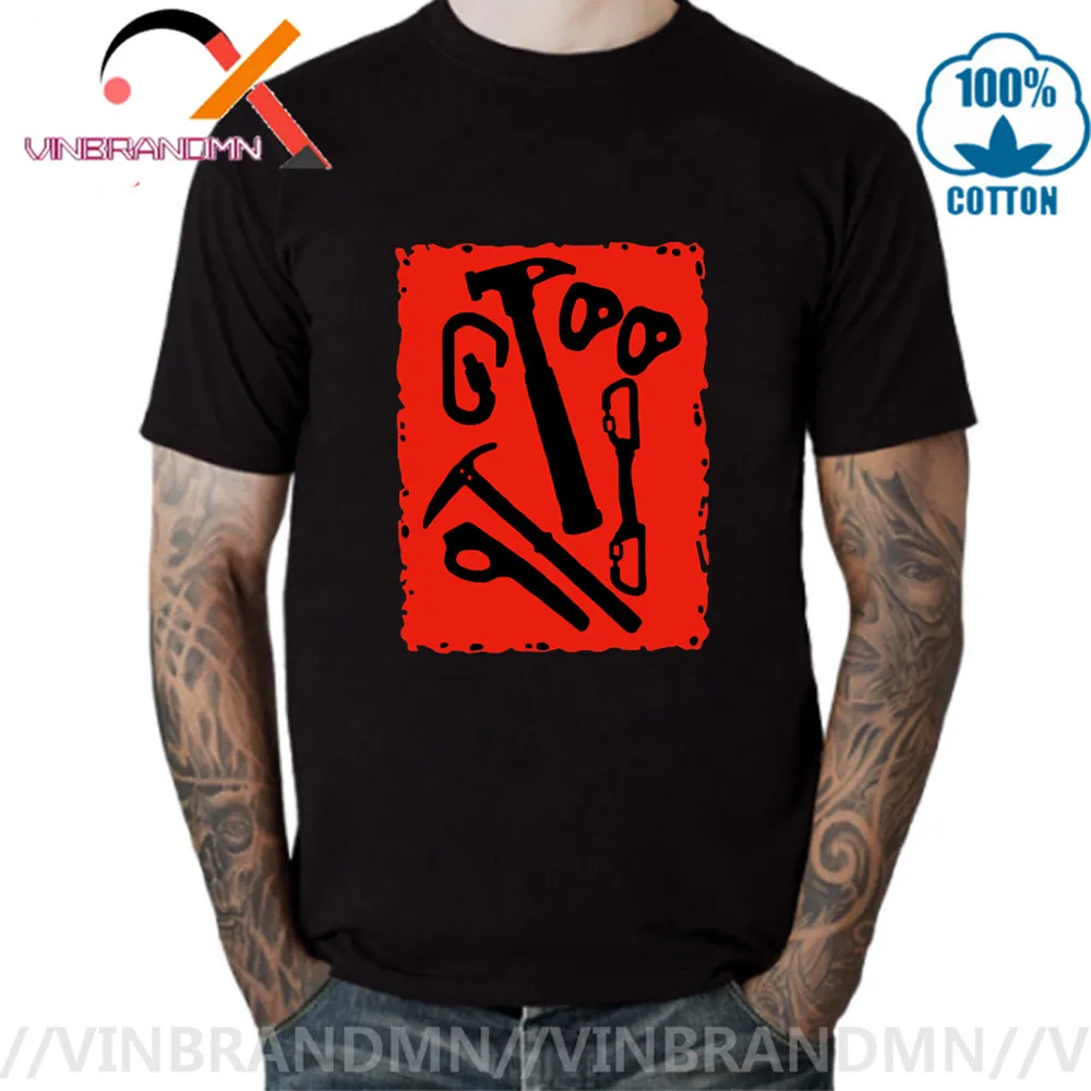 

New Cool rock Climbing Man T shirt Gift Print Climber T-shirt soft Cotton Bouldering Tools print red Men's Tees Hot sale