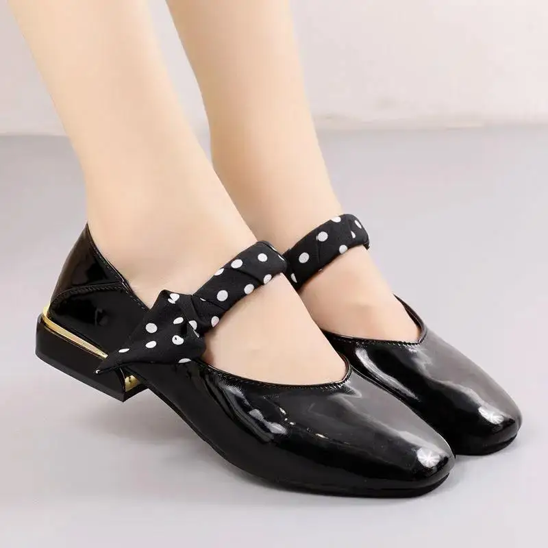 

Cresfimix женская повседневная обувь черные туфли высокого качества из искусственной кожи, без шнуровки, с галстуком-бабочкой обувь на плоской ...