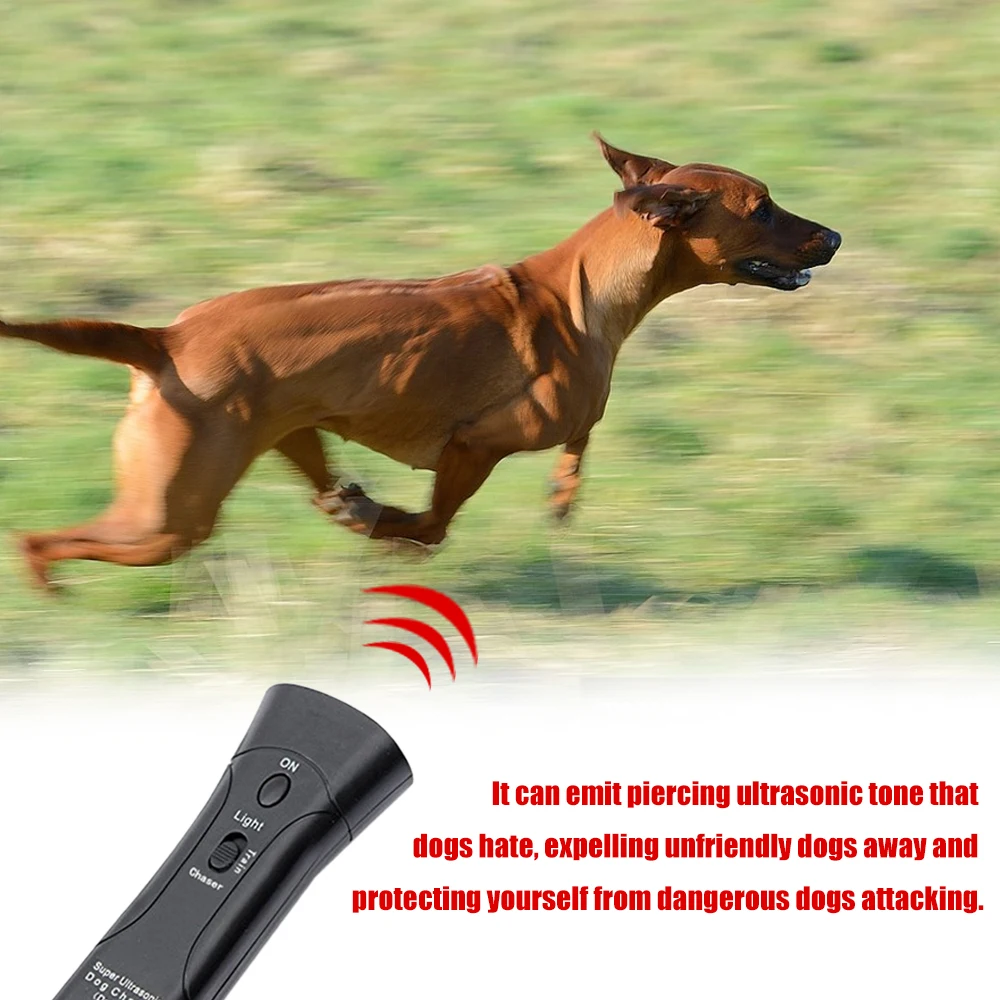 

Ultrasonic Stop Bark Dog Chaser Long-Range Infrared Electronic Drive Dog Handheld Led Pet Dogs Control Training Device