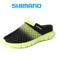 shimano fishing shoes mens summer mesh sandals beach shoes breathable cushion beach flip flops solid flat bath slippers
