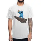 Новое поступление, Мужская футболка с изображением муппитомцев, печенья, монстра, натуральный хлопок, уникальный дизайн, футболка с круглым воротником