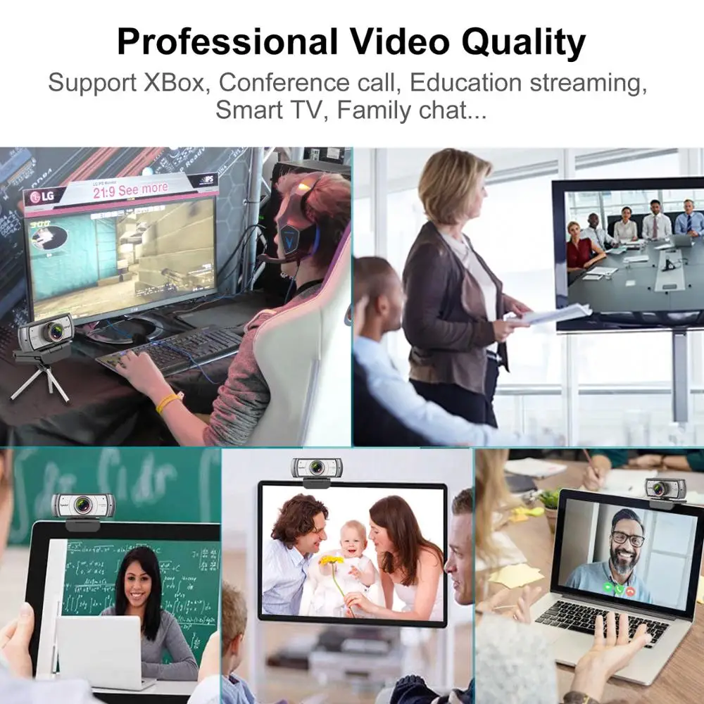 Широкоугольная веб камера Spedal C920 Pro 120 ° Full HD 1080P со штативом|Веб-камеры| |